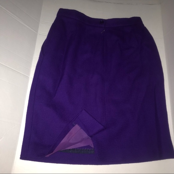 Genny Purple Suit Jacket Skirt Original Owner size 10 - Picture 13 of 15